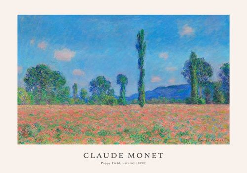 Poppy Field, Giverny - Claude Monet