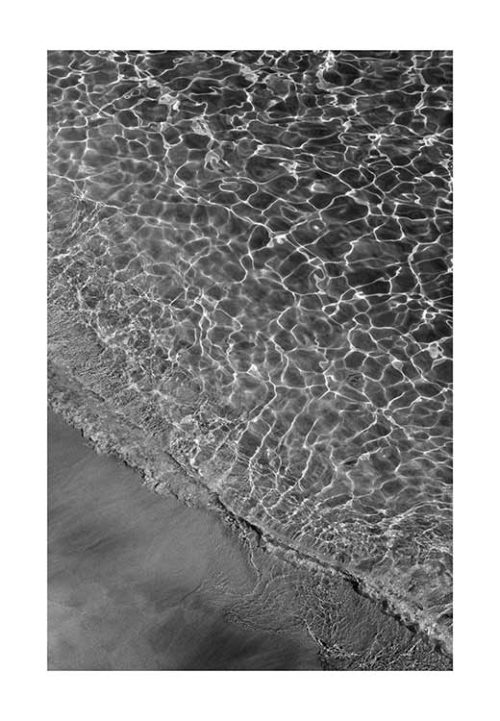 Where Sand and WATER meet - B&W - Studio Nahili