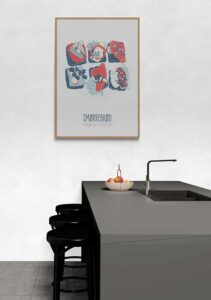 indhold som resultat Siege Plakat: Smørrebrød Af Radostina Kazakova - Sandwicher - Grafisk kunst af  danske sandwich med humoristisk citat. - Inzpero Danmark